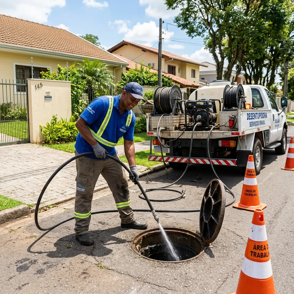 Desentupimento De Rede De Esgoto - Comercial Desentupidora
