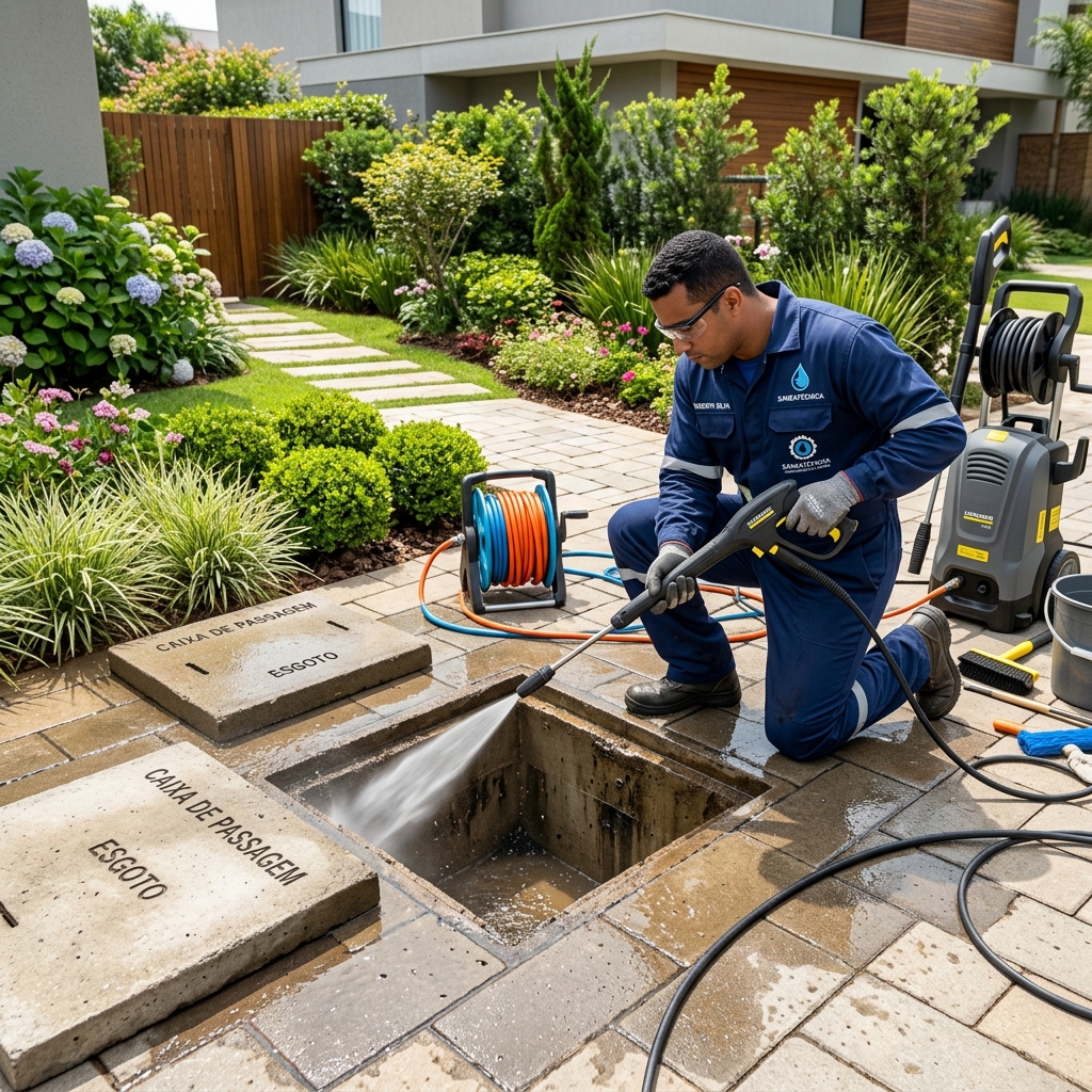 Desentupir Caixa de Passagem - Comercial Desentupidora